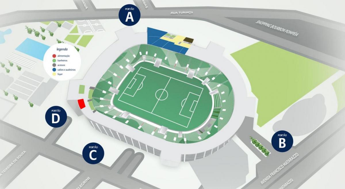 Peta dari Allianz Parque - Level 1