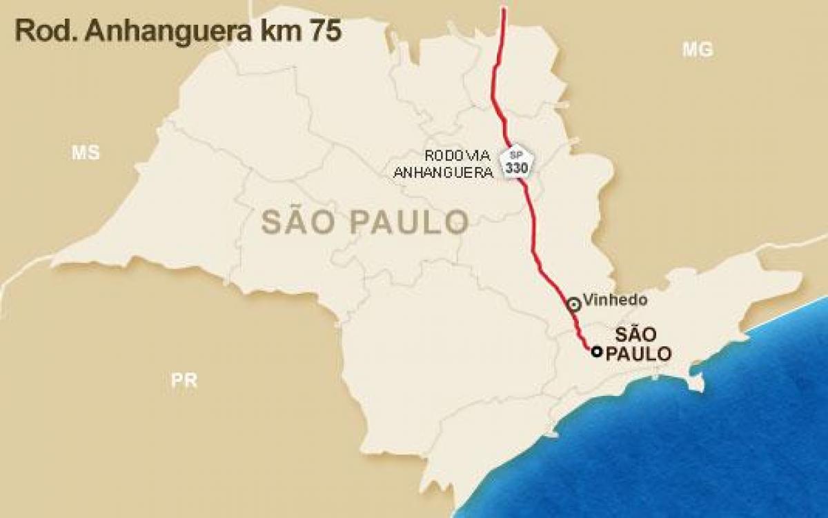 Peta dari Anhanguera raya - SP 330