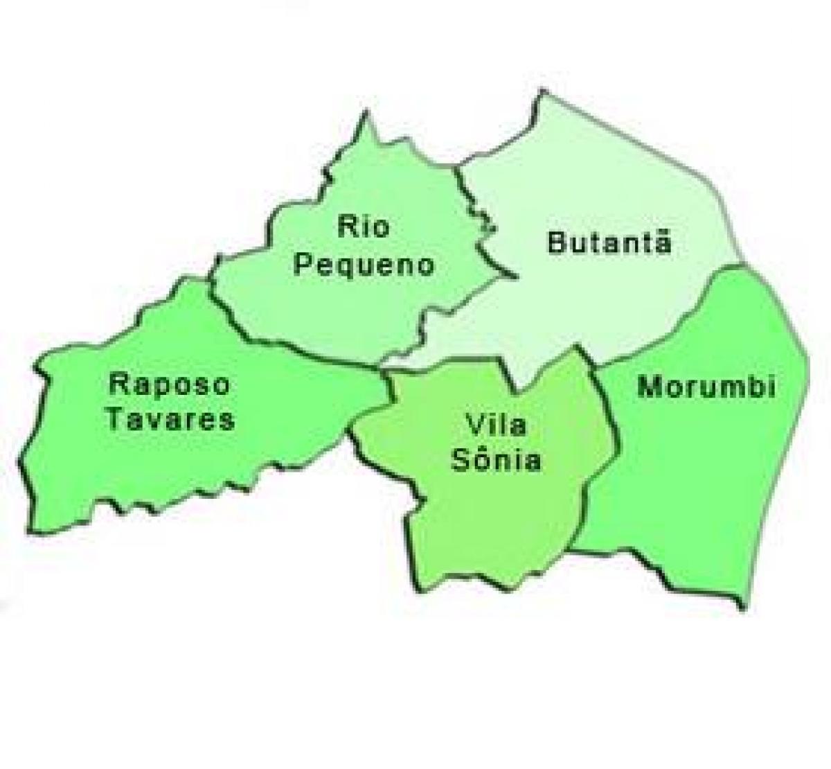 Peta dari Butantã sub-prefektur