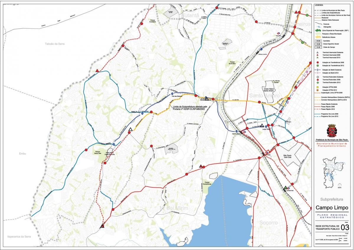 Peta dari Campo Limpo Sao Paulo - angkutan Umum