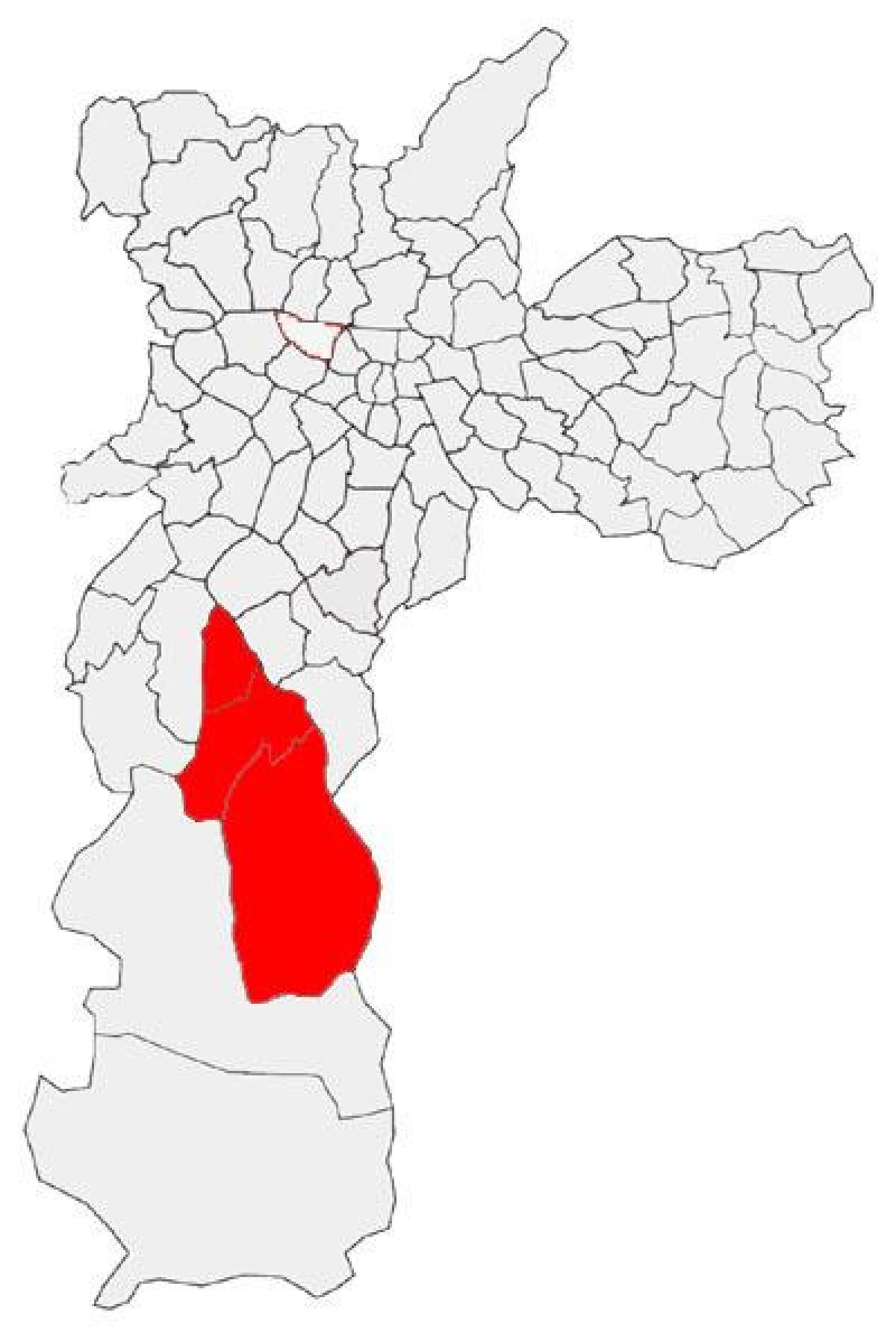 Peta dari Capela do Socorro sub-prefektur Sao Paulo