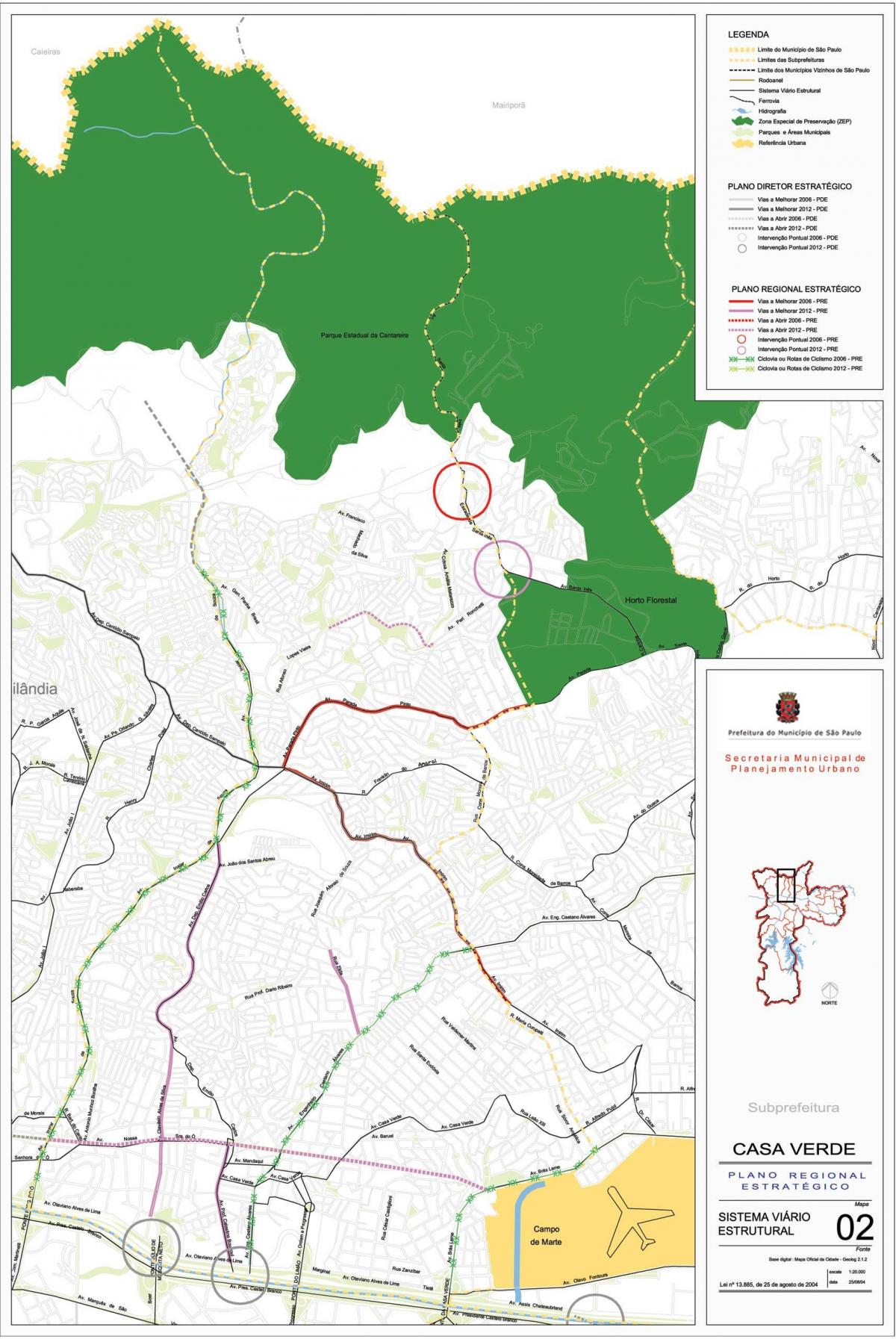 Peta dari Casa Verde Sao Paulo - Jalan