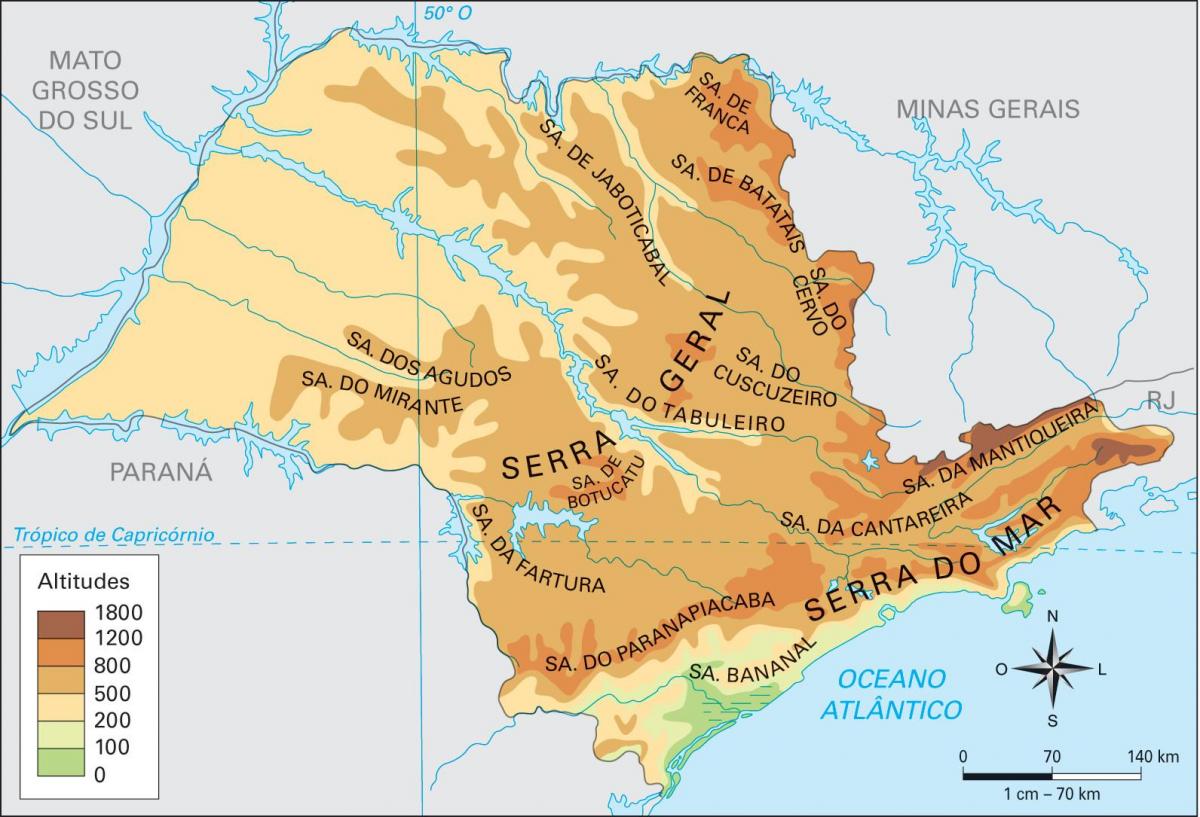 Peta geografis Sao Paulo