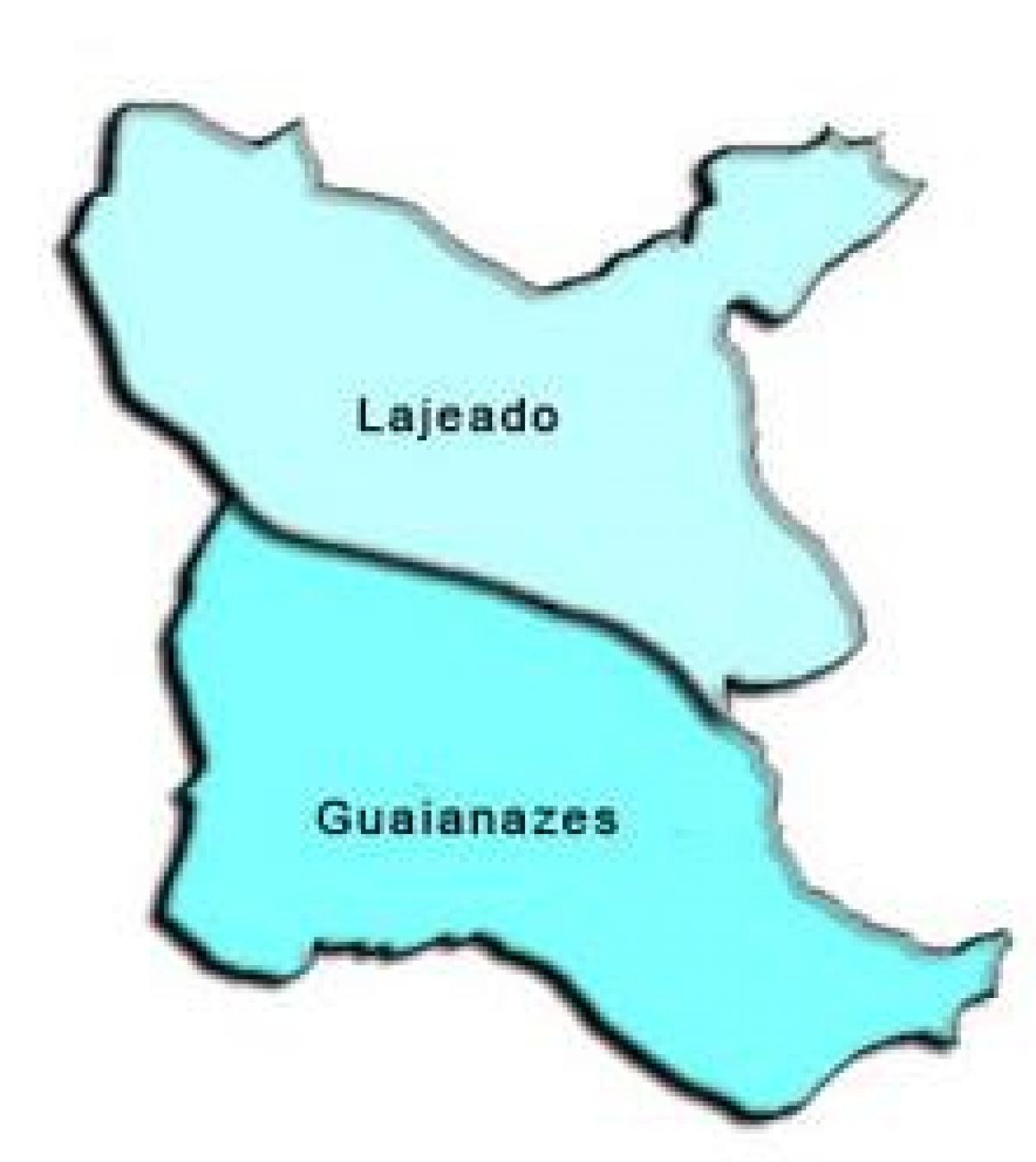 Peta dari Guaianazes sub-prefektur