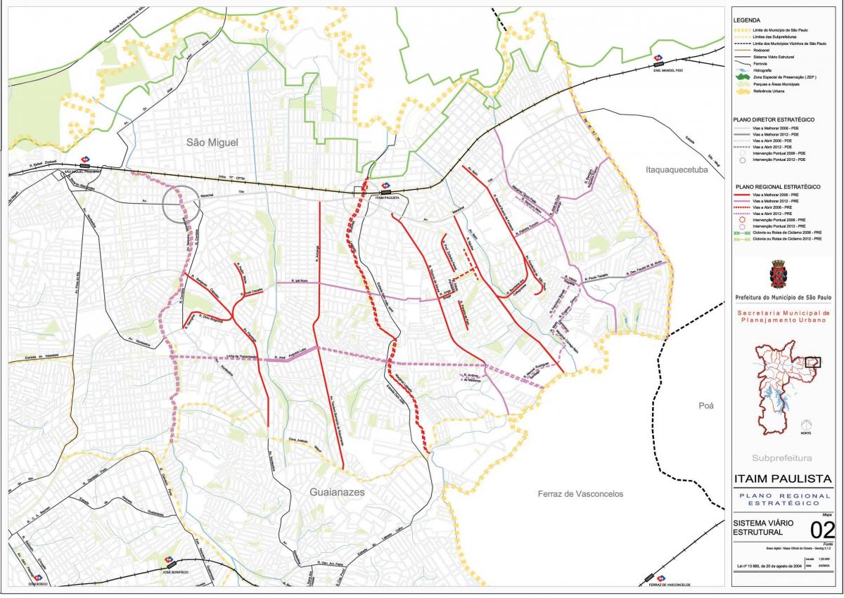 Peta dari Itaim Paulista - Vila Curuçá Sao Paulo - Jalan