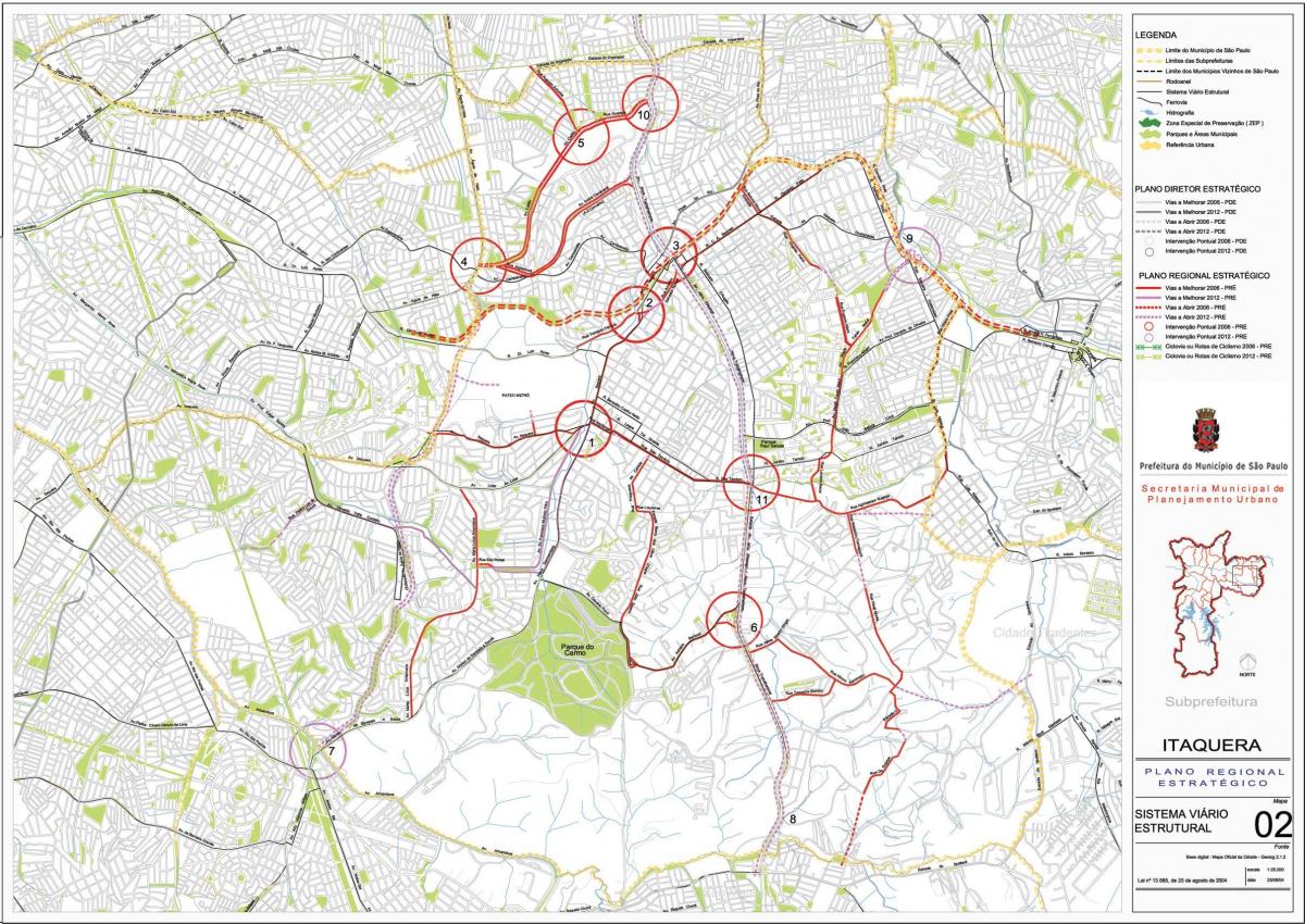 Peta dari Itaquera Sao Paulo - Jalan