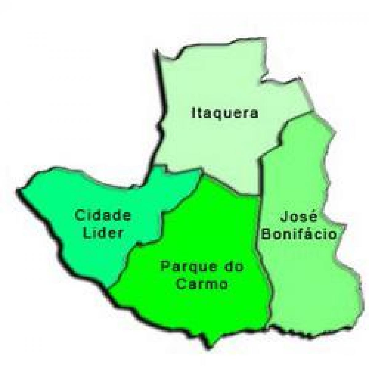 Peta dari Itaquera sub-prefektur