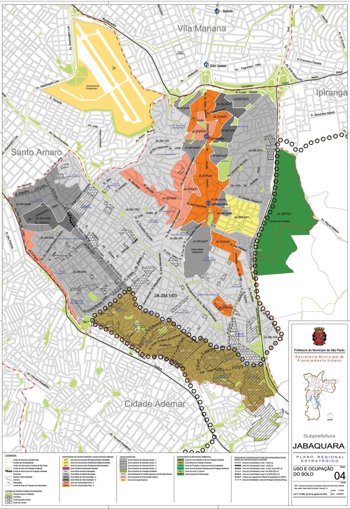 Peta dari Jabaquara Sao Paulo - Pendudukan tanah