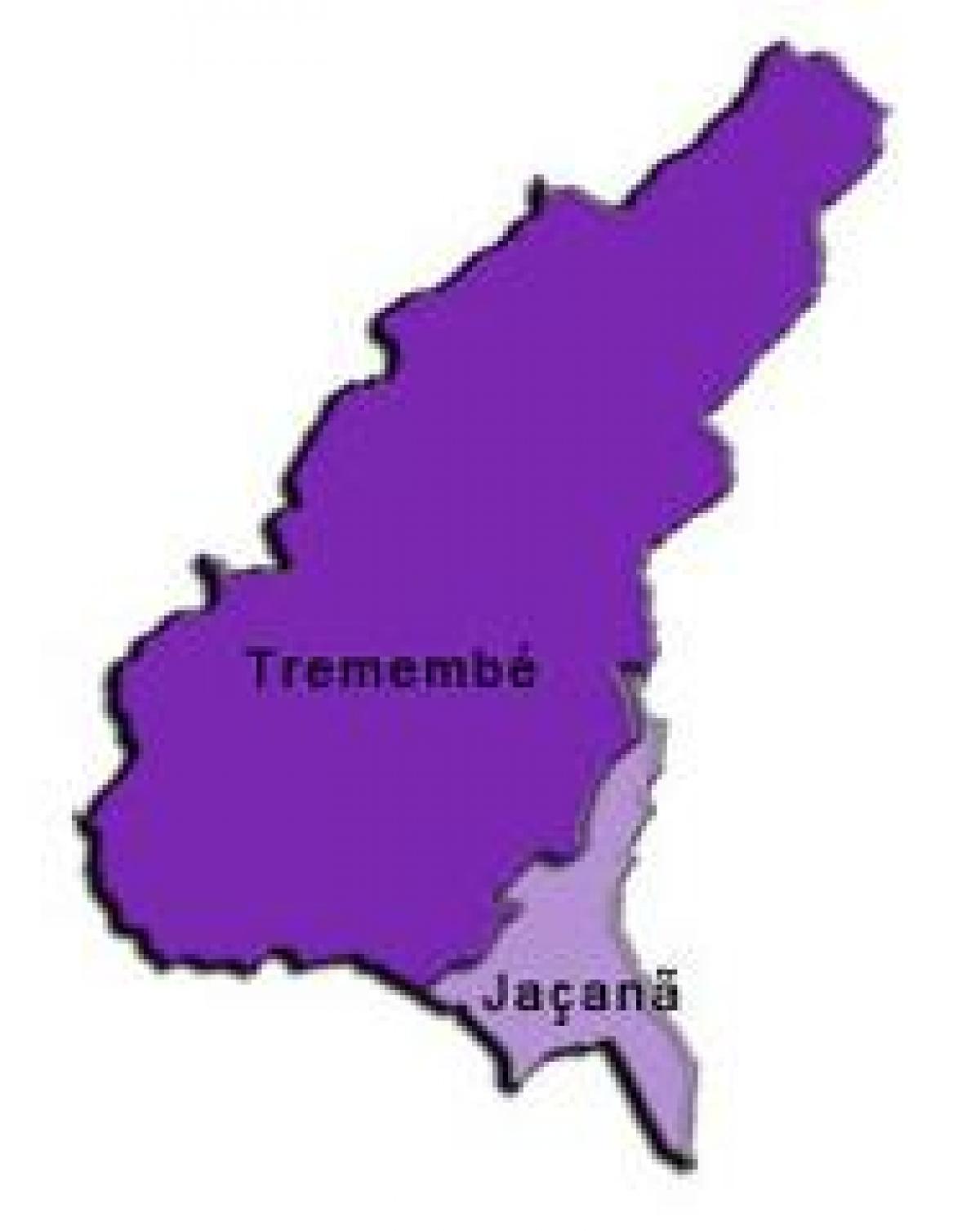 Peta dari Jaçanã-Tremembé sub-prefektur