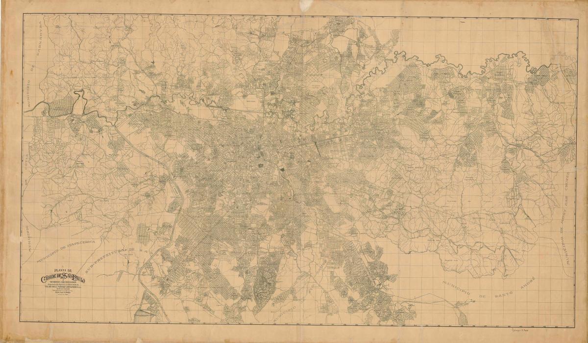 Peta dari mantan Sao Paulo - 1943
