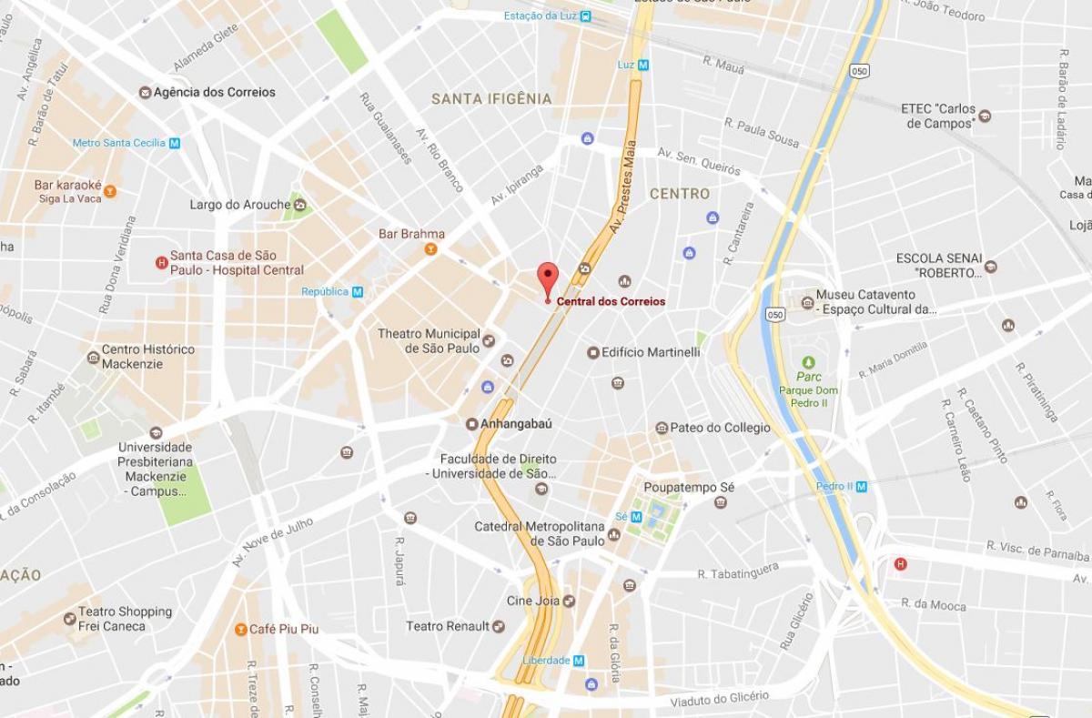 Peta dari Palácio dos Correios Sao Paulo