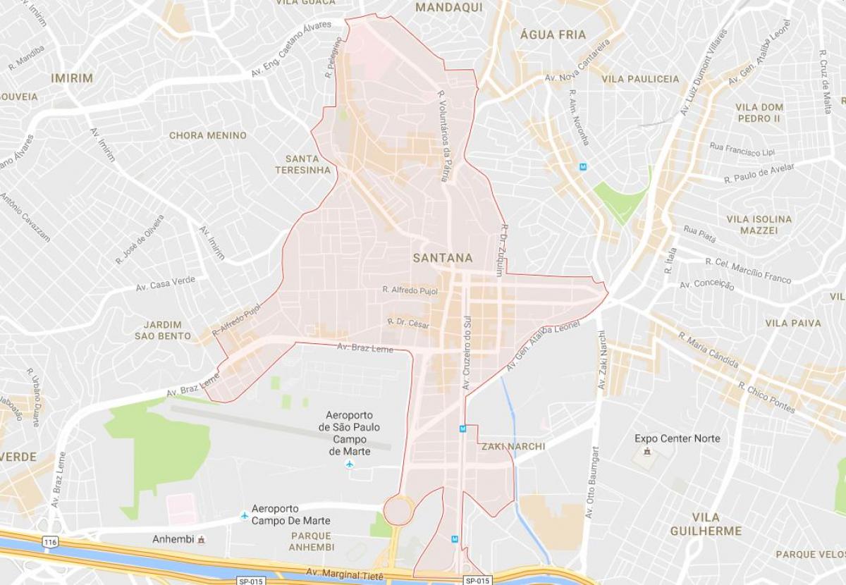 Peta dari Santana Sao Paulo