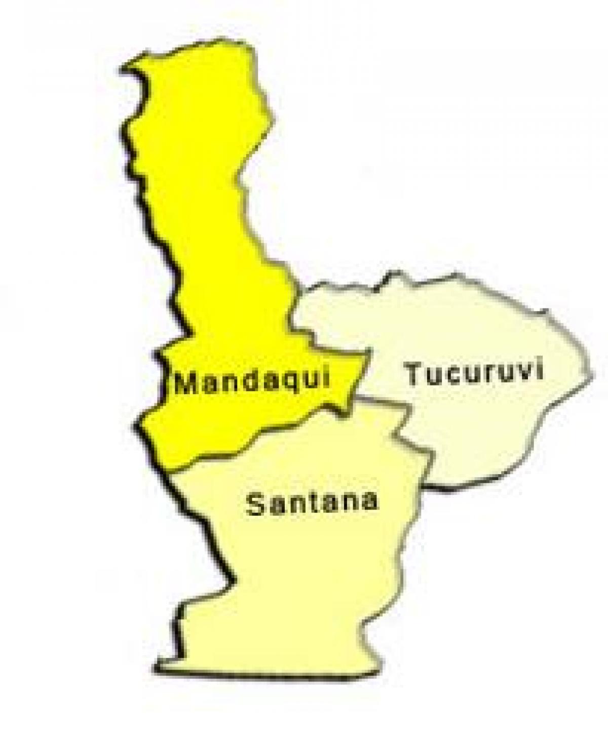 Peta dari Santana sub-prefektur