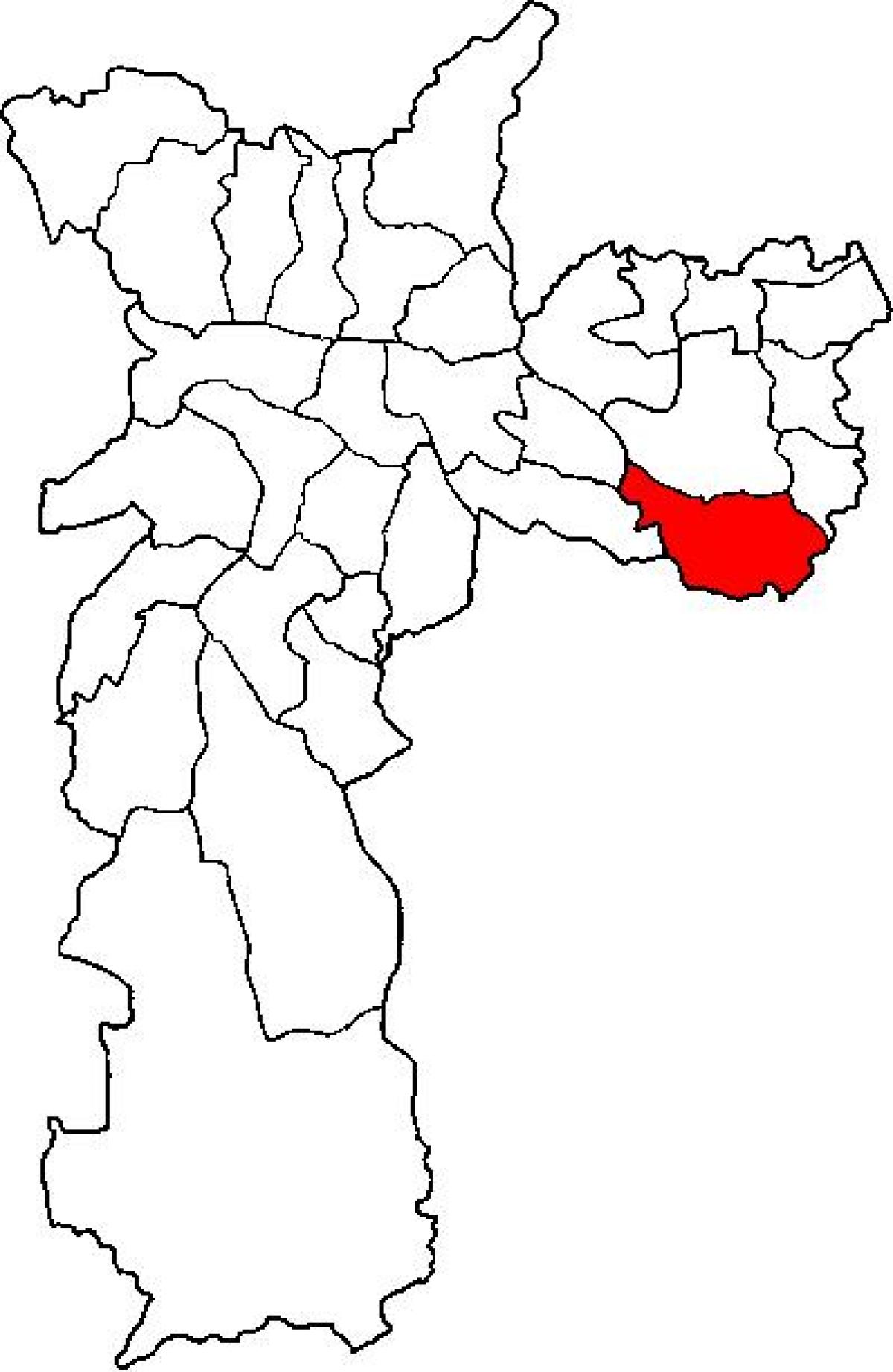 Peta dari San-Mateus sub-prefektur Sao Paulo