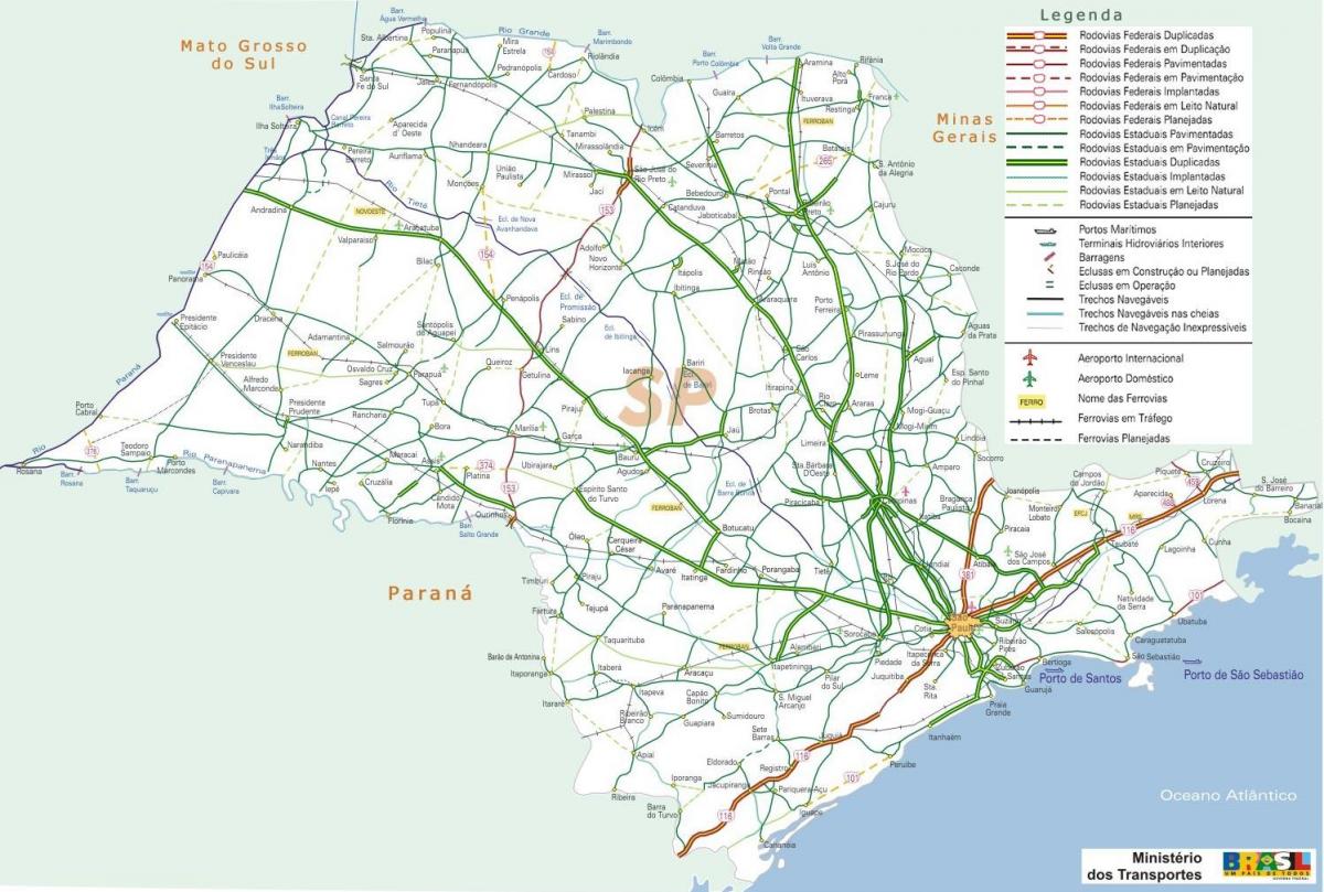 Peta dari Sao Paulo raya