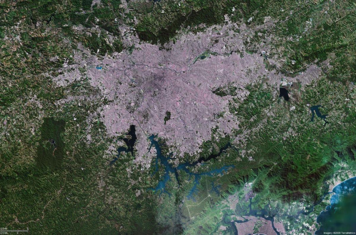Peta dari Sao Paulo satelit
