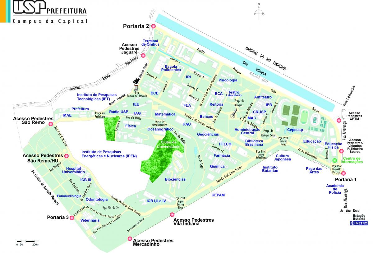 Peta dari university of Sao Paulo - USP