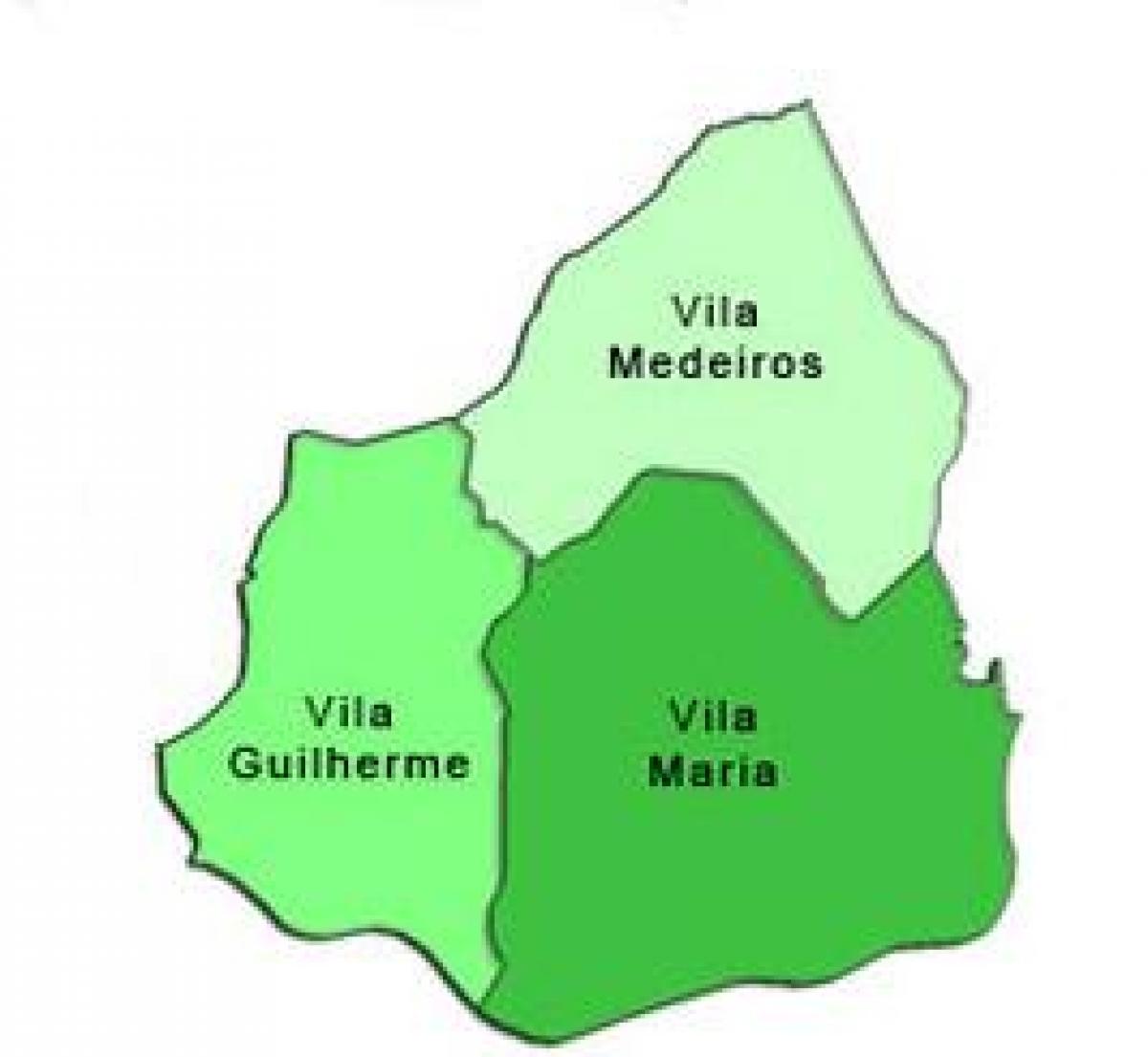 Peta dari Vila Maria sub-prefektur