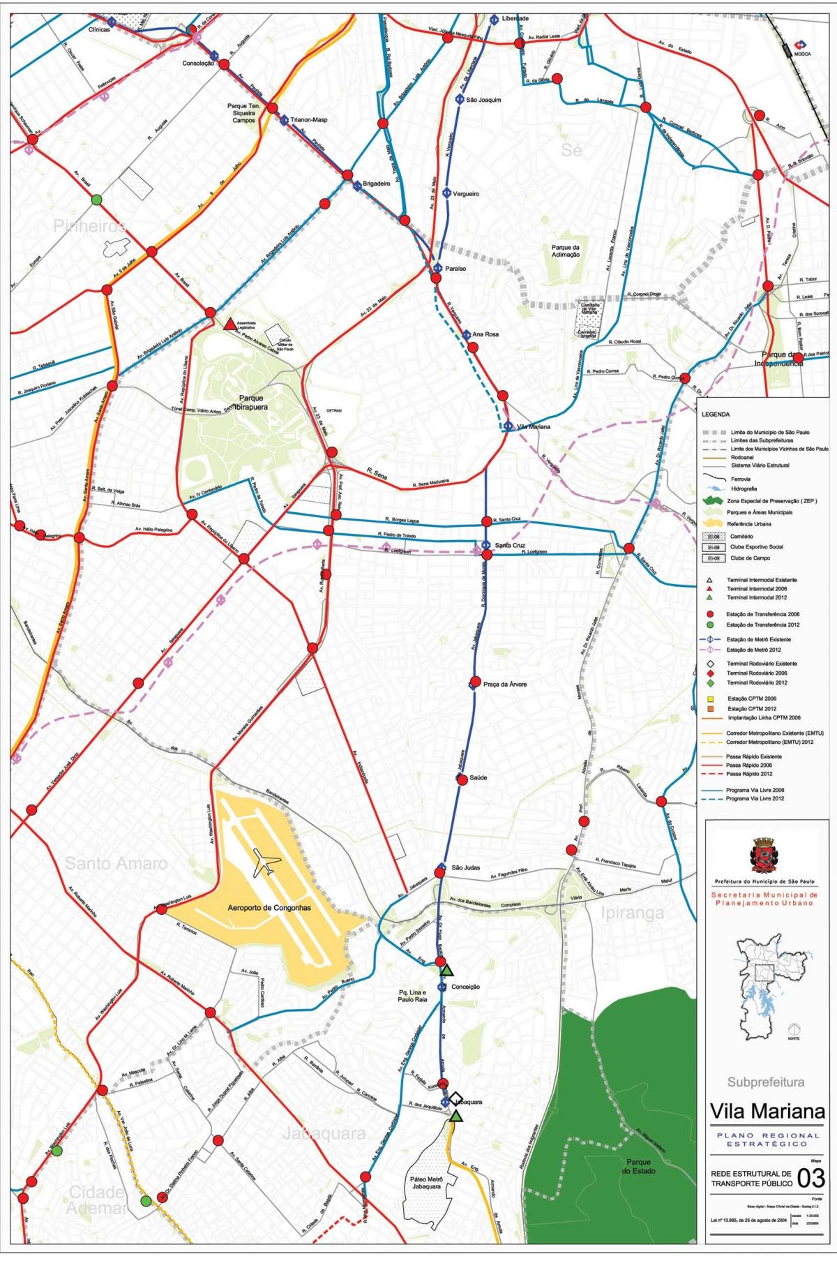 Peta dari Vila Mariana Sao Paulo - angkutan Umum