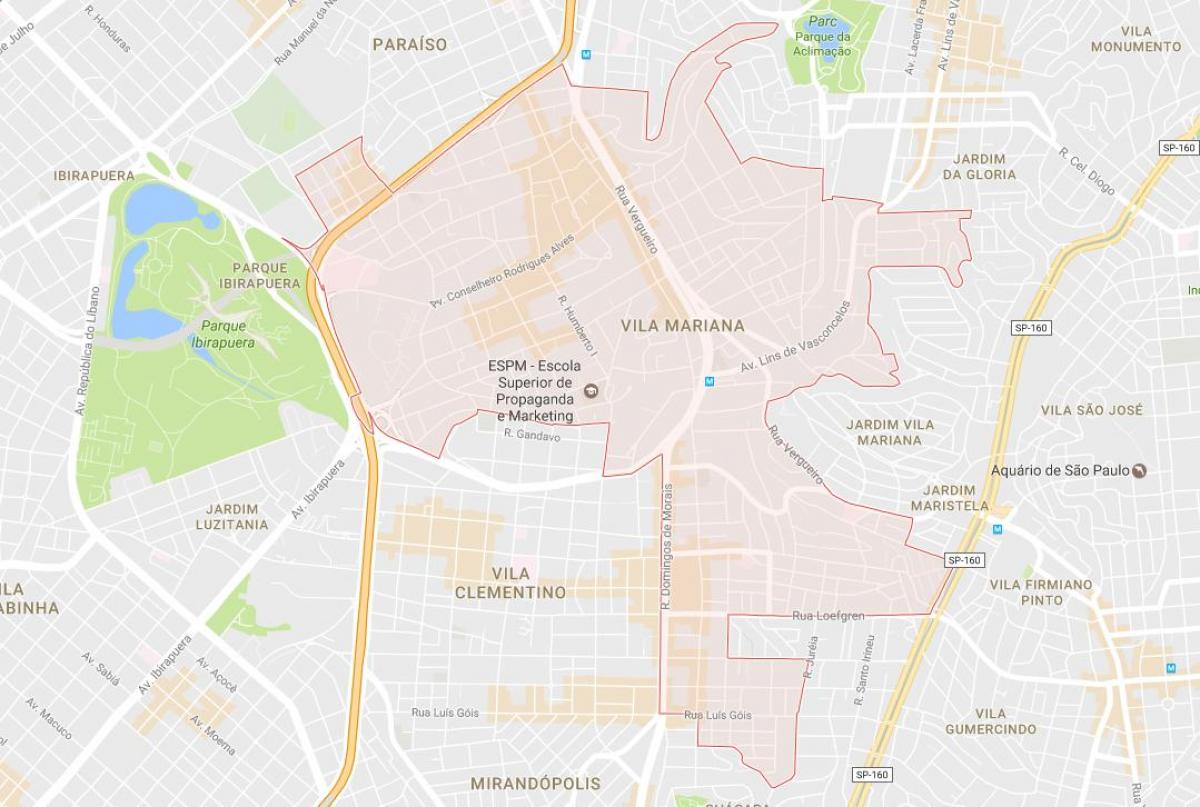 Peta dari Vila Mariana Sao Paulo