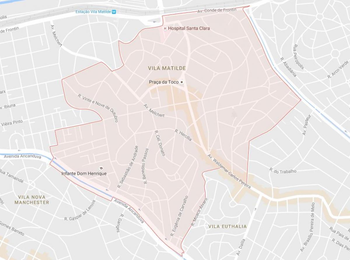 Peta dari Vila Matilde Sao Paulo