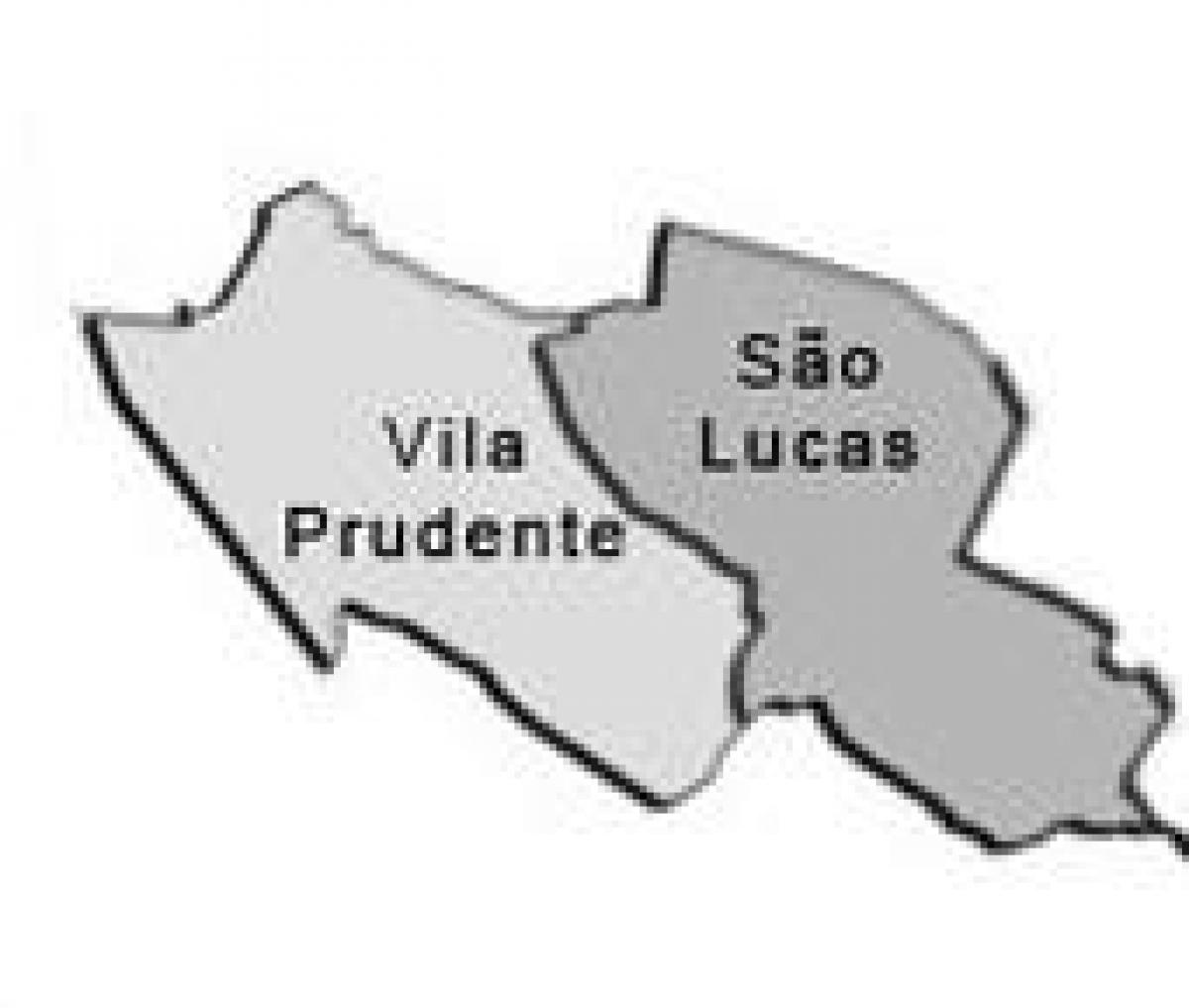 Peta dari Vila Prudente sub-prefektur