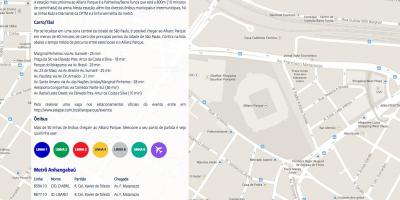 Peta Akses Allianz Parque
