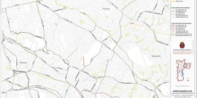 Peta dari Aricanduva-Vila Formosa Sao Paulo - Jalan