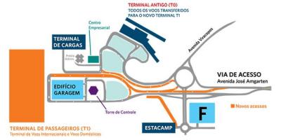 Peta dari bandara internasional Viracopos parkir