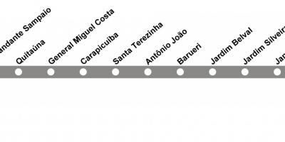 Peta dari CPTM Sao Paulo - Baris 10 - Diamond