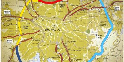 Peta dari Sao Paulo beltway