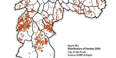 Peta dari Sao Paulo kumuh