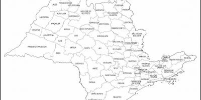 Peta dari Sao Paulo perawan - mikro-daerah