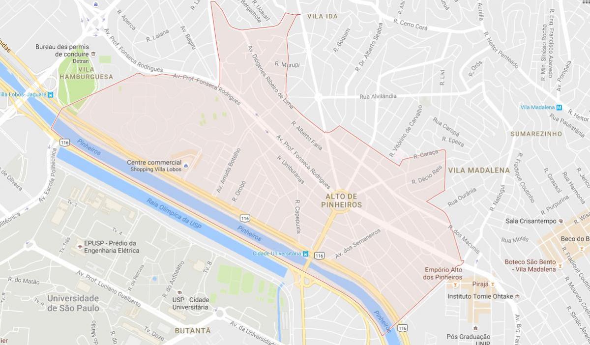 Peta dari Alto de sao paulo, São Paulo