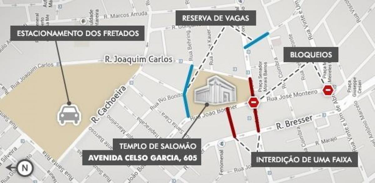 Peta dari Kuil Sulaiman Sao Paulo