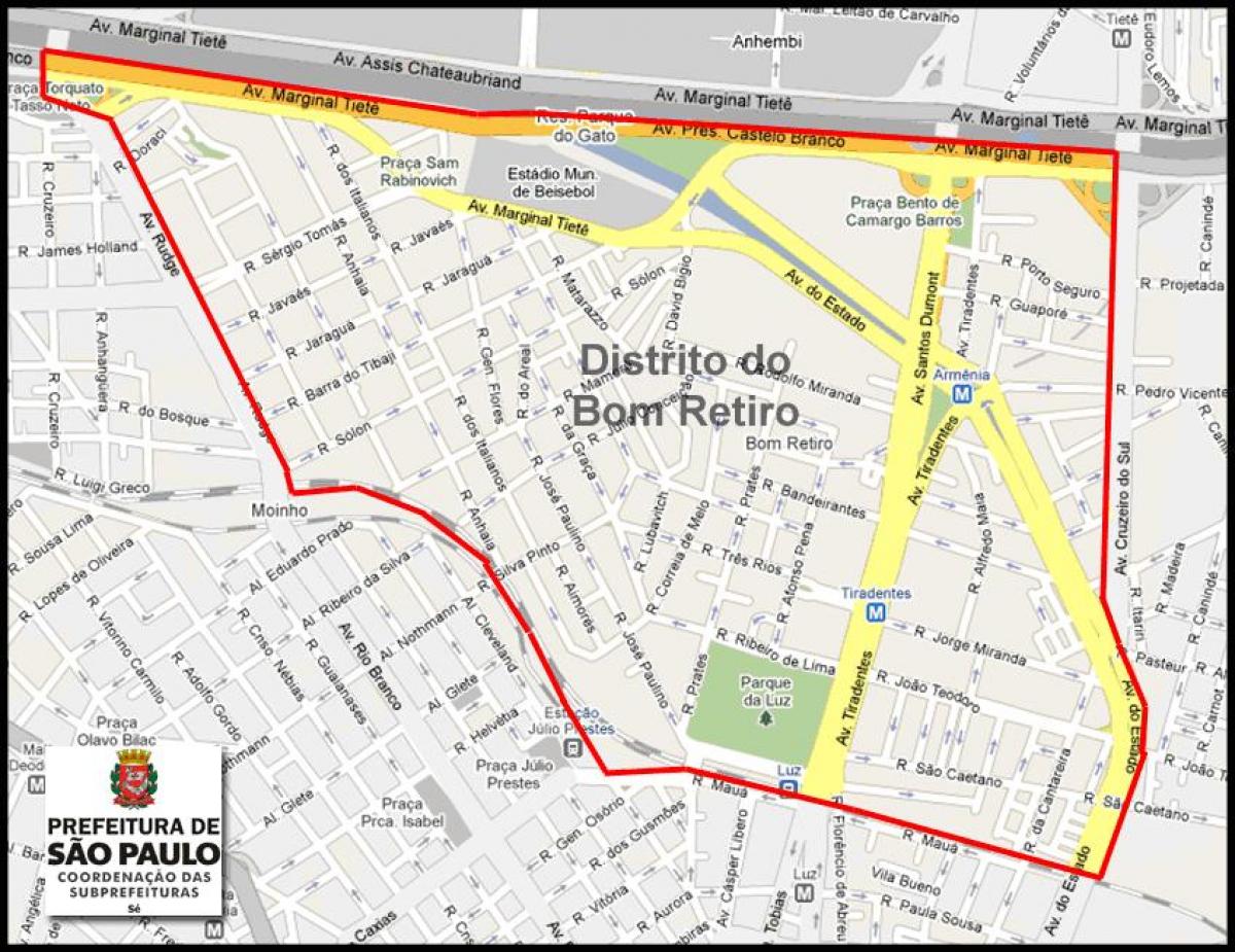 Peta dari Bom Retiro Sao Paulo