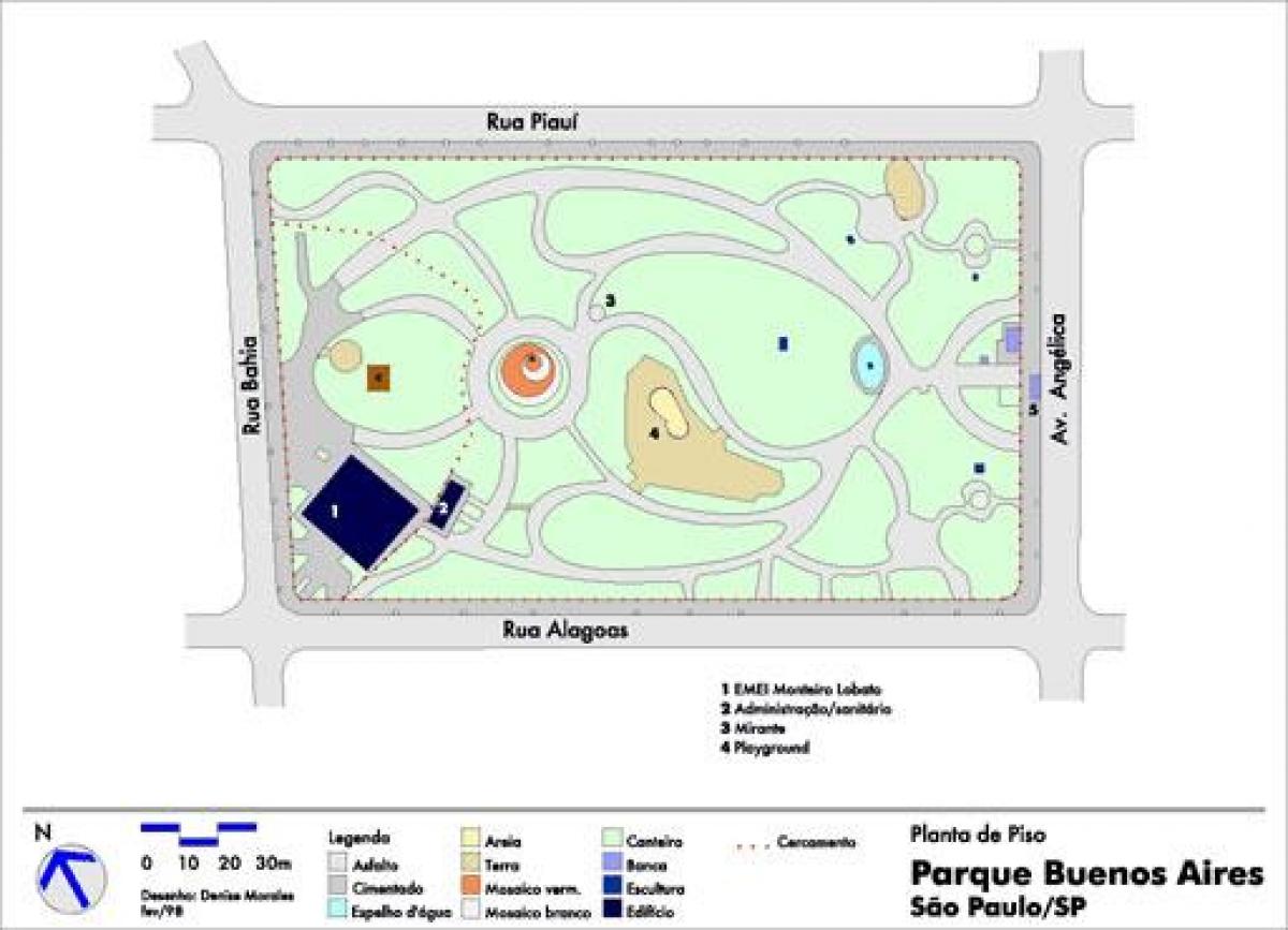 Peta dari Buenos Aires Sao Paulo park