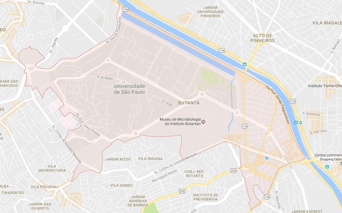 Peta dari Butantã Sao Paulo