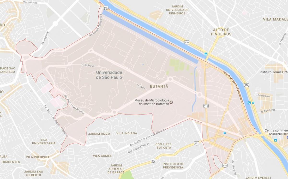 Peta dari Butantã Sao Paulo