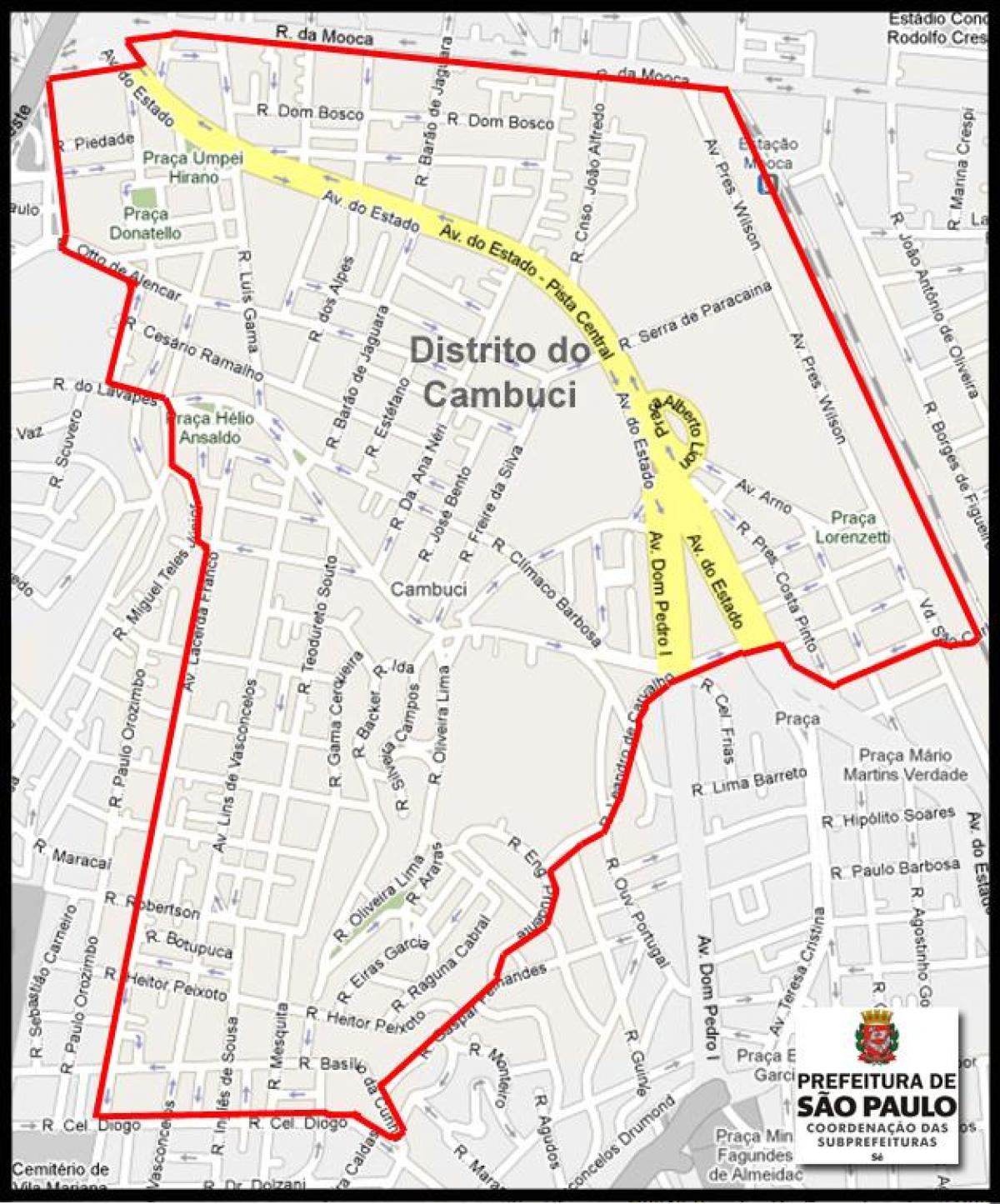 Peta dari Cambuci Sao Paulo