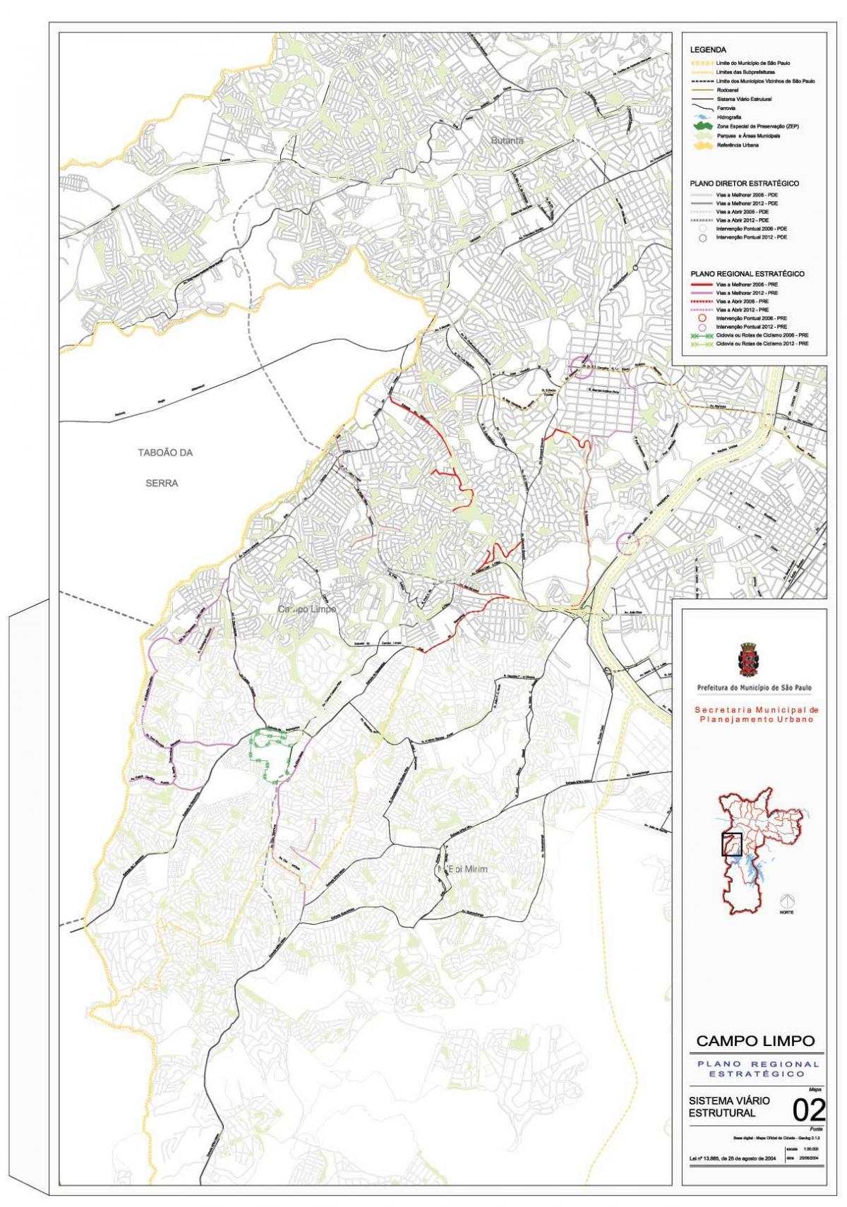 Peta dari Campo Limpo Sao Paulo - Jalan