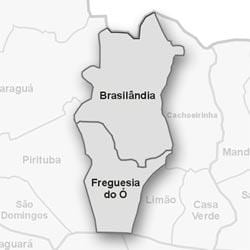 Peta dari Freguesia do Ó sub-prefektur