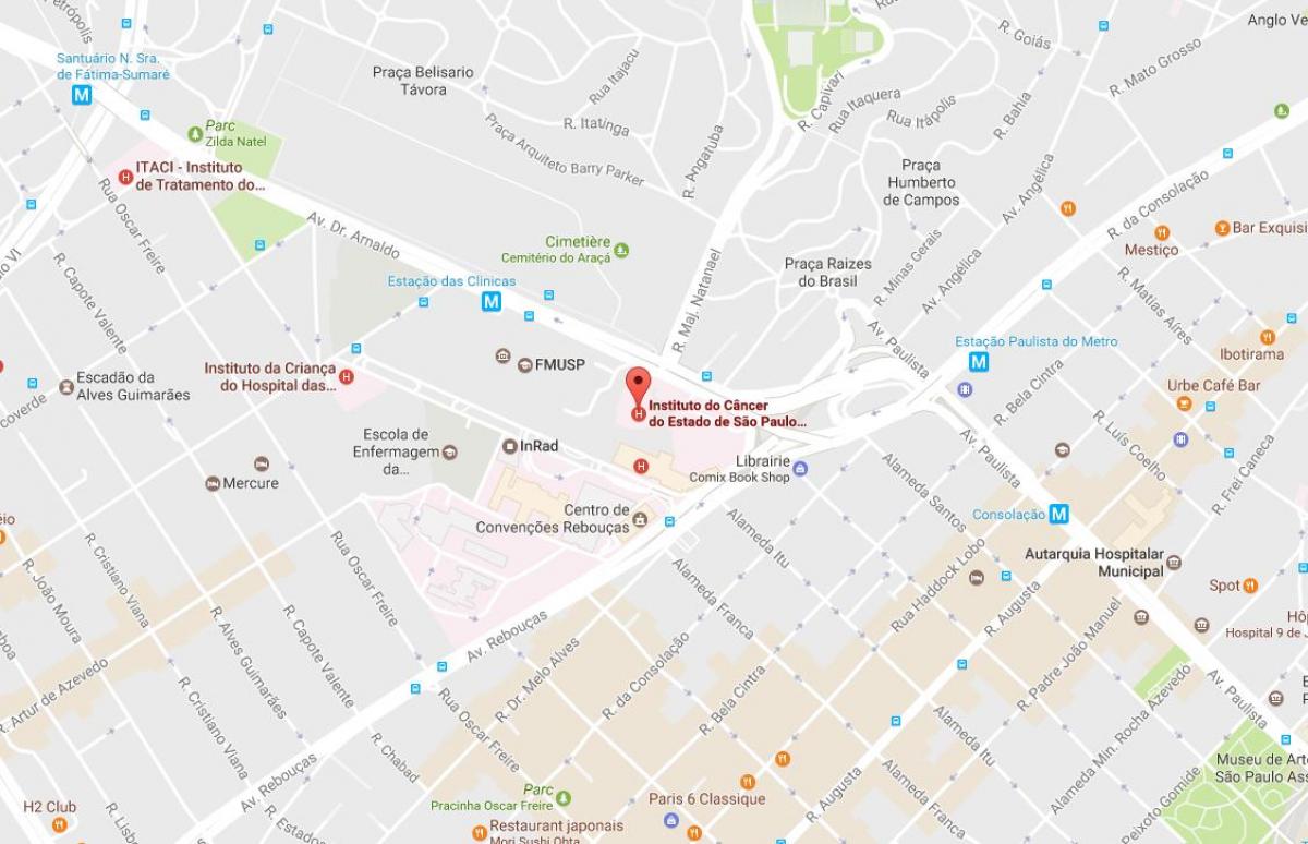 Peta dari Institut Kanker dari Sao Paulo