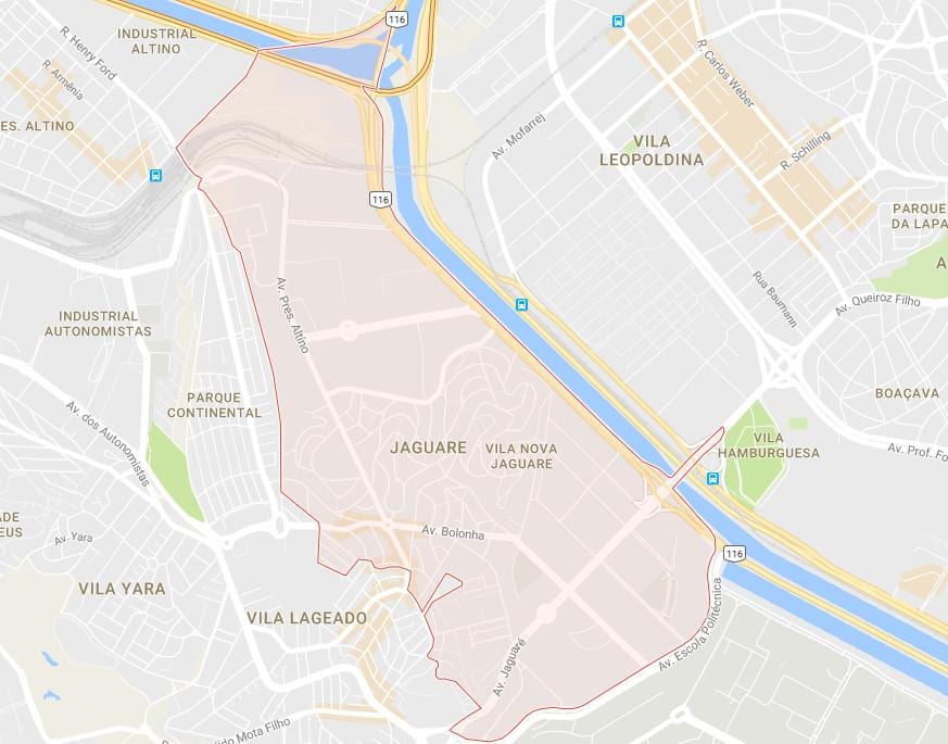 Peta dari Jaguaré Sao Paulo
