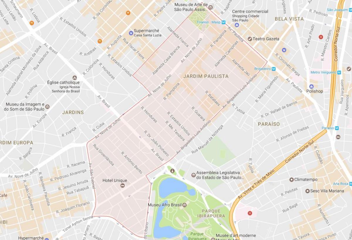 Peta dari Jardim Paulista, São Paulo