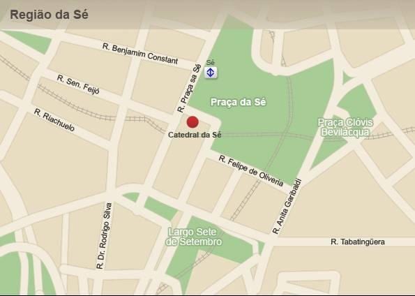 Peta dari katedral metropolitan São Paulo