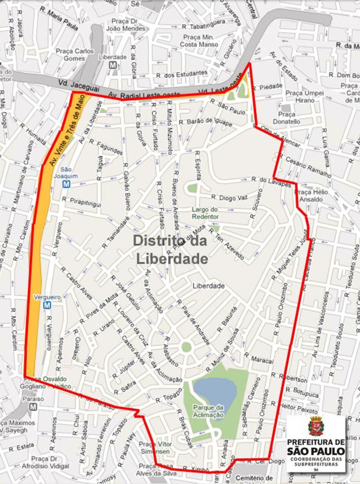 Peta dari Liberdade Sao Paulo