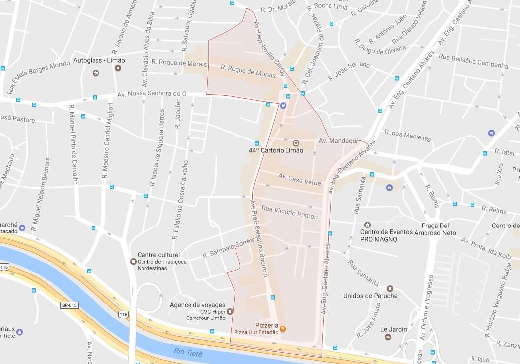 Peta dari Limão Sao Paulo