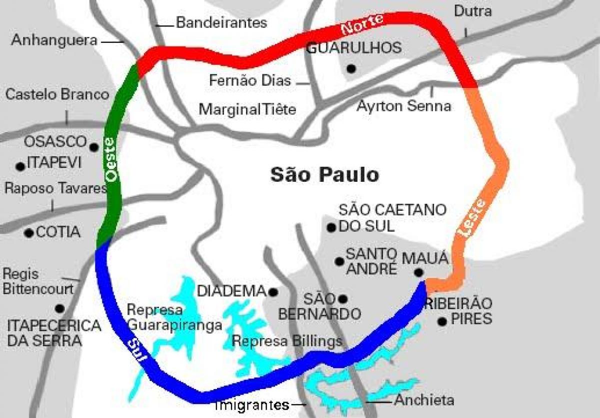 Peta dari Mário Covas raya - SP 21