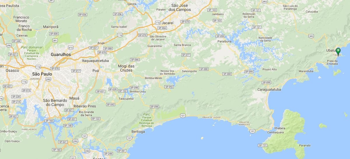 Peta pantai Tenório